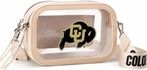 Miniatura 18 de Montana West NCAA Bolsa transparente para eventos de estadio, bolsos para fanáticos de los deportes con correa de nailon ajustable, bolsillo