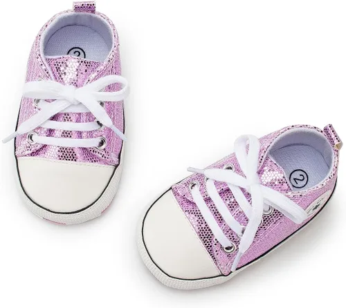 Miniatura 79 de KIDSUN zapatos deportivos altos hasta el tobillo para bebés, niños y niñas con suela antideslizante, suaves, para recién nacidos, zapatos