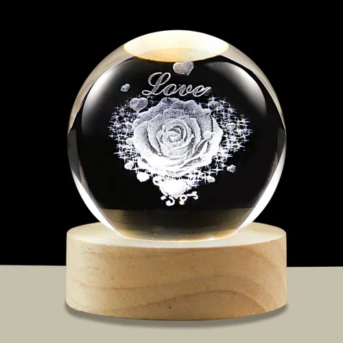 Miniatura 20 de Bola de cristal 3D de la Vía Láctea, luz nocturna multicolor, lámpara decorativa para ciencia, astronomía, espacio, regalos para novios, esposos