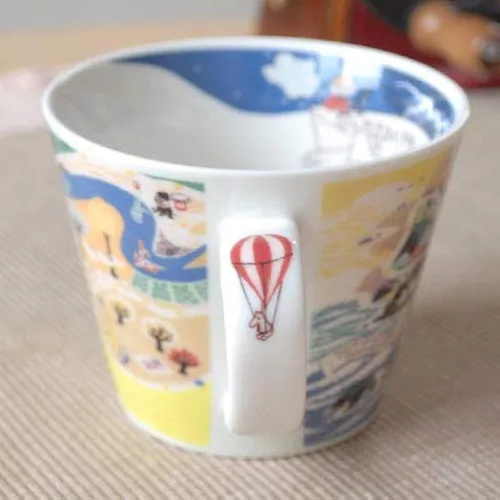 Miniatura 2 de Taza de sopa con diseño del mapa del Valle de Moomin Yamaka Japón