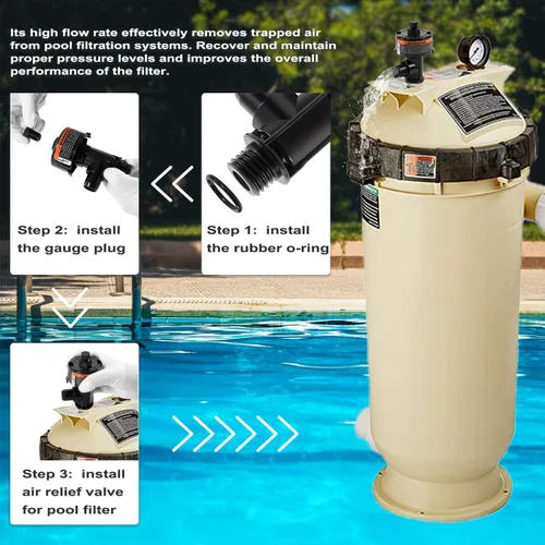 Miniatura 4 de 98209803 Válvula de alivio de aire manual de alto flujo, válvula de alivio de presión para filtros de piscina y spa CCP100, CCP320, CCP420, CCP520#