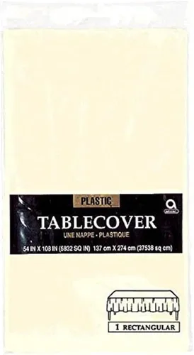 Miniatura 7 de Mantel de plástico negro azabache, 54 x 108 pulgadas (1 unidad), elegante esencial para eventos, perfecto para fiestas, bodas y ocasiones especiales