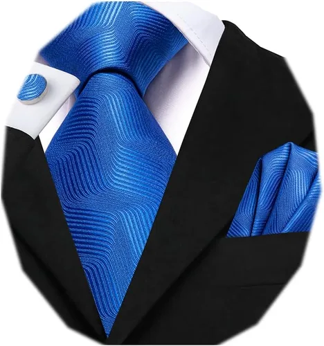 Miniatura 97 de Dubulle Corbata tejida de cachemira para hombre y gemelos de pañuelo para hombre, conjunto de gemelos para boda formal y negocios