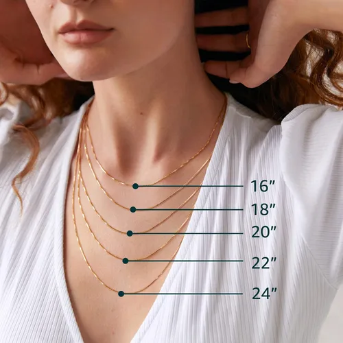 Miniatura 2 de PAVOI Italian Solid 925 Sterling Silver, 22K Gold Plated Chain Necklaces Snake, Square Box, Cable, Super Flex Curb, Miami Cuban and Rope