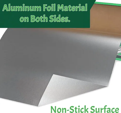 Miniatura 4 de Rollo de papel de aluminio de 18 pulgadas x 500 pies, resistente, uso comercial y doméstico para alimentos, barbacoas, parrillas, cocinar, hornear