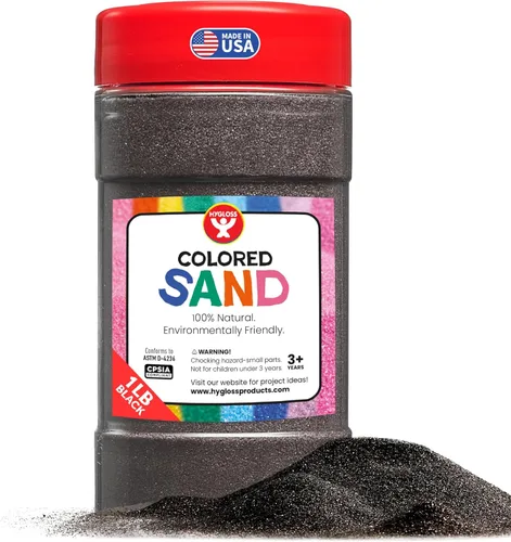 Miniatura 33 de Hygloss Arena de colores para manualidades – Botella de 1 libra, magenta – Juegos de arte de arena fina y colorida vibrante para niños – Actividades