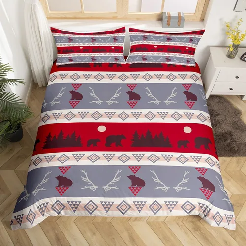 Miniatura 30 de Juego de ropa de cama con estampado de piel de vaca para niños, juego de funda de edredón con patrón de piel de vaca, juego de funda de edredón