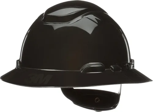 3M Hard Hat SecureFit H-800 Series Casco de seguridad estilo ala completa con sensor Uvicator, suspensión de trinquete de difusión de presión de 4