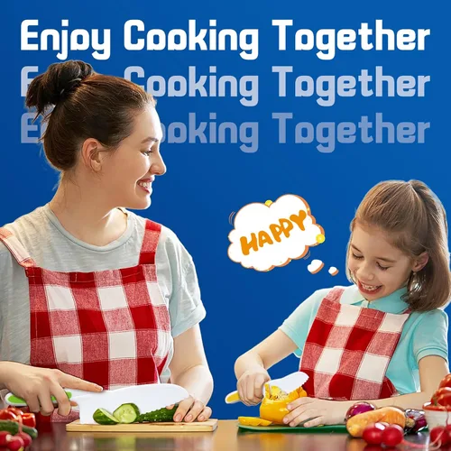Miniatura 6 de Yeeammk Montessori - Juego de cuchillos para niños pequeños, 3 cuchillos seguros para niños para cocina real, juegos de cocina, herramientas