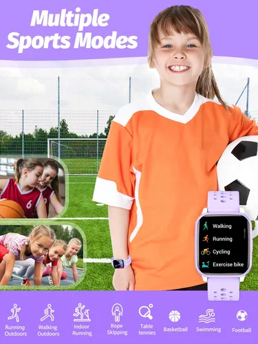 Miniatura 17 de Reloj inteligente para niños y niñas, reloj inteligente para niños, regalo para niños de 4 a 16 años con modo de sueño, 19 modos deportivos