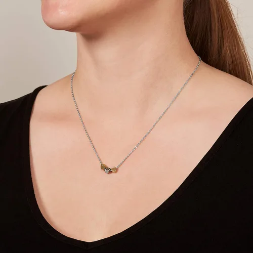 Miniatura 4 de Fossil Collar de cadena con colgante de plata de ley o acero inoxidable plateado para mujer, Acero inoxidable