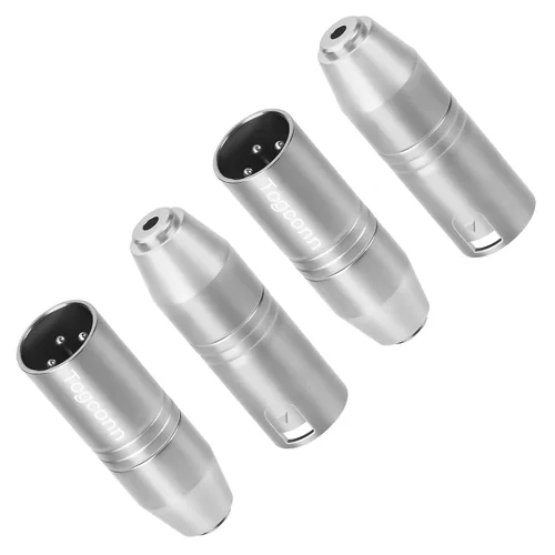 Miniatura 8 de XLR macho a 0.138 in hembra adaptador de cable, convertidor de conector TRS estéreo equilibrado de 2 pies, 3 pines (1/8 pulgadas)
