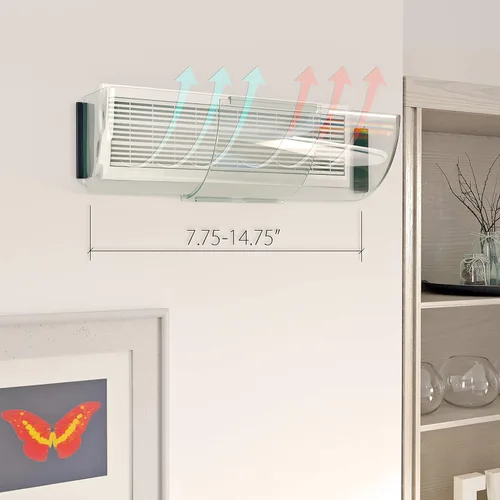 Miniatura 2 de Home Intuition Deflector de calor y aire magnético ajustable para rejillas de ventilación, pared lateral y techo