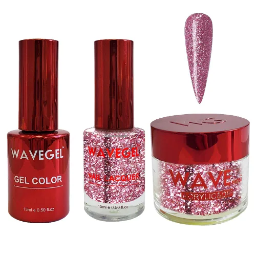 Miniatura 86 de WAVEGEL - Juego de gel de remojo, laca de uñas y polvo acrílico y polvo de inmersión a juego - Colección Queen - #015 Noble Men