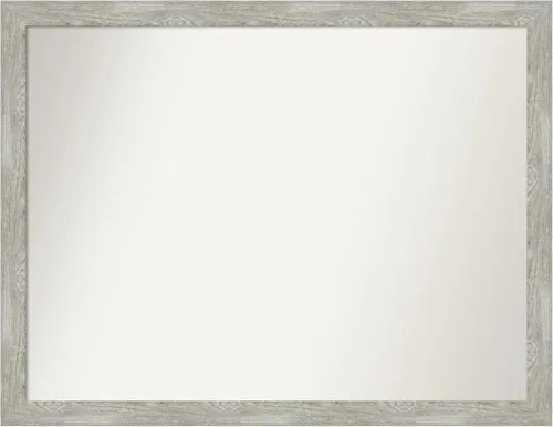 Miniatura 368 de Amanti Art Espejo de baño gris para sobre el fregadero, 31 x 48 pulgadas, espejo de tocador rectangular estrecho de color gris, marco de madera