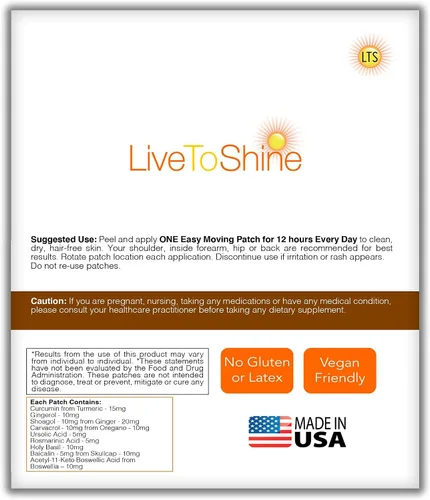 Miniatura 5 de Live To Shine Paquete de parches D de curcumina de cúrcuma y calcio y magnesio, sigue moviéndose, mantente fuerte, suministro para 30 días cada