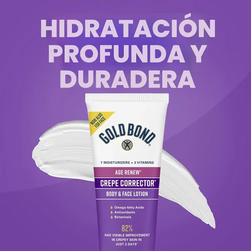 Miniatura 7 de Set de loción Gold Bond Age Renew Día y Noche para cuerpo y rostro, loción Gold Bond Crepe Corrector, visiblemente reafirma la piel y loción Gold