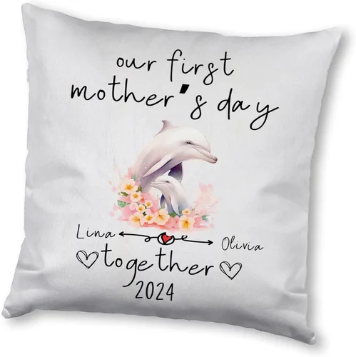 Miniatura 12 de Delfín del Día de la Madre, funda de almohada personalizada para el hogar, regalo para mamá, abuela, para ella