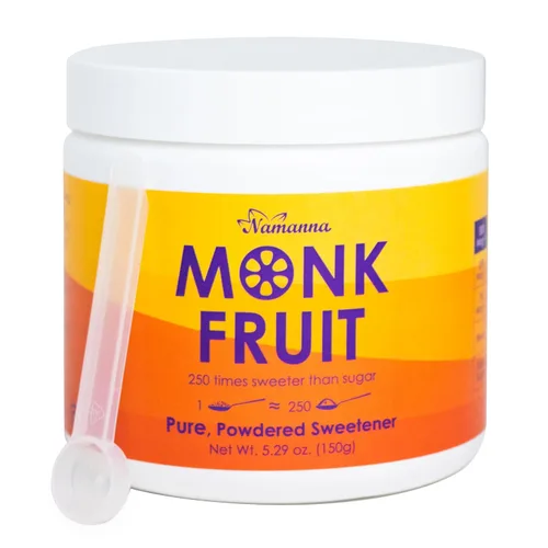 Miniatura 8 de NAMANNA Edulcorante puro de frutas de monje, cero calorías, cero carbohidratos, seguro para paleo (25% Mogroside V, 3.53 onzas, 2000 porciones)