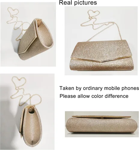 Miniatura 3 de Bolsos de mano brillantes para mujer, bolso de noche para mujer, bolso de mano para mujer, bolso de mano para fiesta, graduación, boda