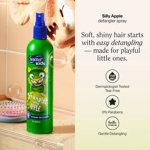 Miniatura 2 de Suave Spray desenredante de manzana para niños, acondicionador sin desgarros para niños, suaviza y domina los nudos para un cabello suave