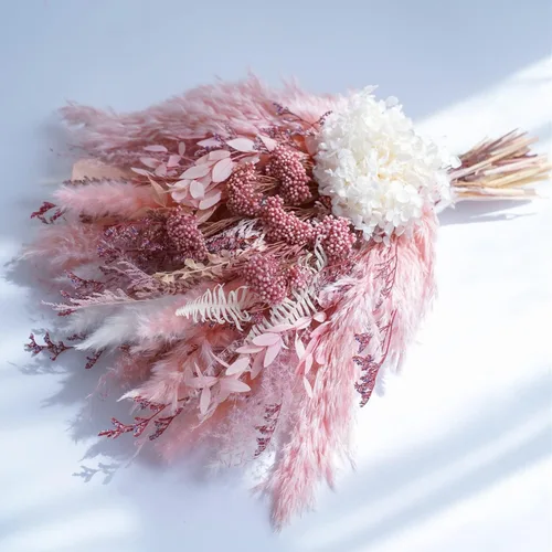 Miniatura 7 de Ramo de hierba de pampa seca natural, arreglos florales champán, ramo de decoración del hogar bohemio, decoración de hierba de pampa esponjosa, Ramo