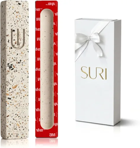Miniatura 20 de SURI Mezuzah para puerta con pergamino - Funda moderna de mezuzá de 6 pulgadas con desplazamiento no Kosher incluido, se adapta a rollos de hasta 5
