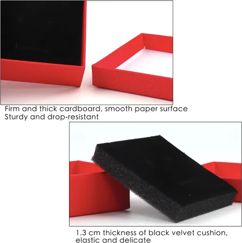 Miniatura 3 de Caja de regalo, caja de regalo, caja de regalo, 12 cajas de regalo cuadradas de cartón para joyas, caja de regalo de papel de cartón relleno