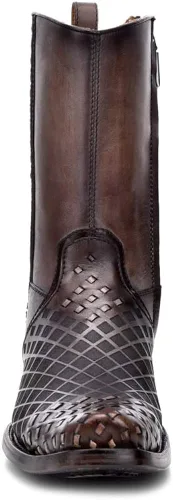 Miniatura 3 de Bota Hombre Cuadra en Piel Genuina con Cremallera Negro
