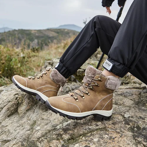 Miniatura 6 de Botas impermeables para el trabajo de senderismo para mujer botas tácticas de senderismo para la nieve de invierno botas de senderismo