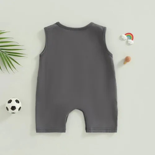 Miniatura 22 de Mameluco unisex de manga corta para bebé recién nacido, con botones, de una pieza, ropa de color sólido