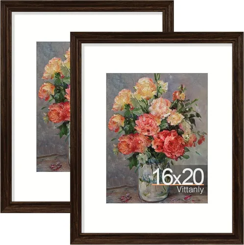 Miniatura 34 de Vittanly - Juego de 2 marcos de fotos de 8 x 10 pulgadas, marco de fotos vintage ornamentado para pared o mesa, muestra fotos de 5 x 7 pulgadas