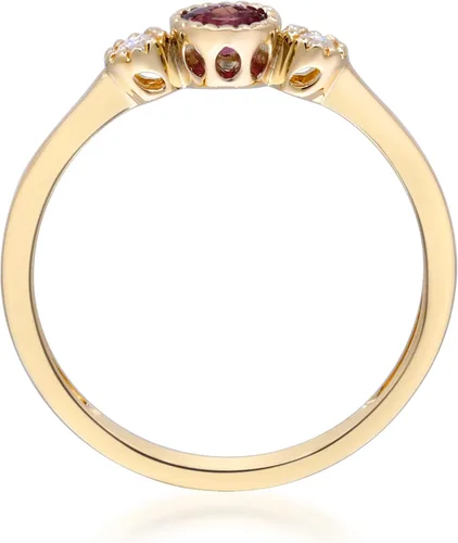 Miniatura 4 de Gin & Grace Anillo de oro amarillo de 14 quilates con zafiro azul y diamante natural (I1) para mujer., oro amarillo, 7