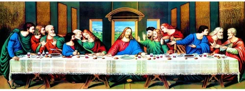 pigpigboss The Last Supper - Kit de arte de pintura de diamantes de imitación 5D DIY religión por números para adultos, principiantes, decoración de