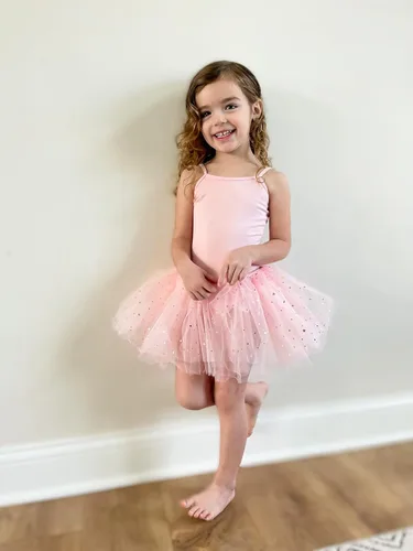 Miniatura 4 de Stelle - Vestido de bailarina para niña, con leotardo, estilo canesú, para gimnasia o ballet (para niñas pequeñas y grandes)