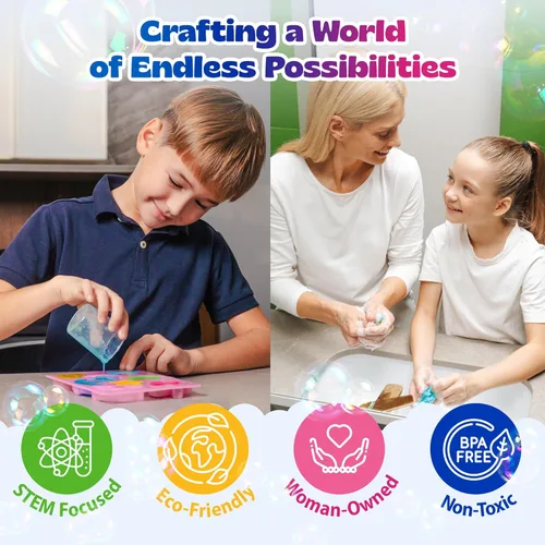 Miniatura 4 de Kit de fabricación de jabón DIY de Pinwheel Crafts para niños de 5, 6, 7, 8-12+ años con moldes, aromas, colorantes, brillo, red espumante - Kits