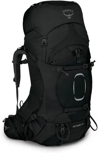 Miniatura 17 de Osprey Aether 65L Mochila de mochilero para hombre, color negro, S/M, ajuste extendido