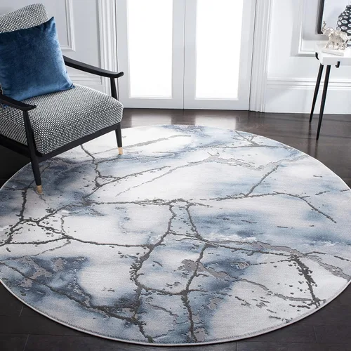 Miniatura 10 de SAFAVIEH Craft Collection Alfombra de Acento - 2' x 3', Gris y Azul, Diseño Contemporáneo, Resistente a las Manchas, Ideal para Áreas de Alto