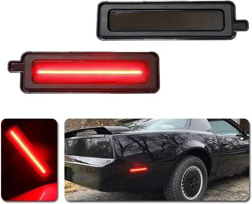 Miniatura 10 de Para Pontiac Firebird 1982-1992, Chevy Camaro 1982-1992 Carcasas de marcador lateral de parachoques delantero de repuesto lente ahumada Vivienda