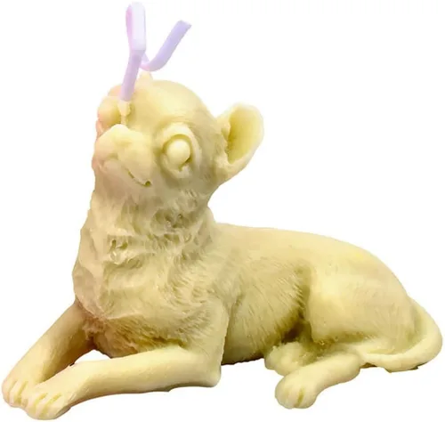 Grainrain Molde de vela de silicona 3D perros jabón hacer molde hecho a mano cera resina epoxi molde (SXY095)