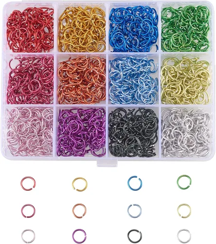 Miniatura 12 de Airs&Opulence - 200 conectores de cadena de acero inoxidable de 0.47 pulgadas, 8 formas, conectores de gancho de cadena abierta para hacer joyas 3