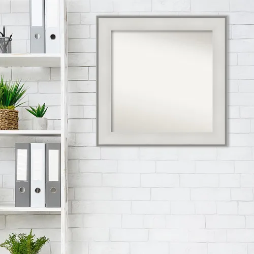 Miniatura 5 de Amanti Art Espejo personalizado, espejo de baño blanco imperial, espejo de pared o espejo de tocador de baño sobre el fregadero (25 x 25 pulgadas)