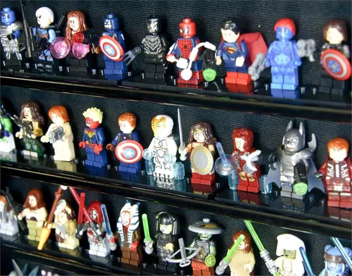 Miniatura 4 de 120 Minifiguras Vitrina Gabinete para Miniaturas/Figuritas/Mini Figuras (negro)