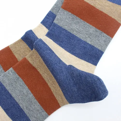 Miniatura 66 de TOEJYJ Calcetines de vestir divertidos para hombre, paquete de calcetines casuales divertidos, coloridos calcetines de algodón a rayas, talla 10-13