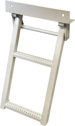 Miniatura 4 de Buyers Products RS1 - Escalón retráctil negro de 1 peldaño para camión, 17.38 x 15 pulgadas, peldaños antideslizantes, soporte en forma de L, centro