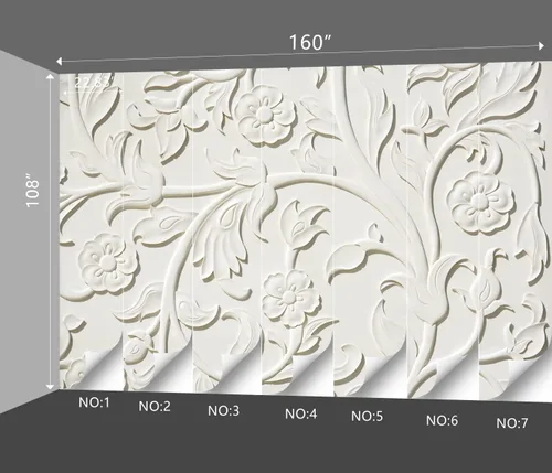 Miniatura 24 de Papel pintado botánico de selva tropical Hojas verdes de planta murales Estética para decorar habitación Sala de estar Fondo de TV Gran mural de B033