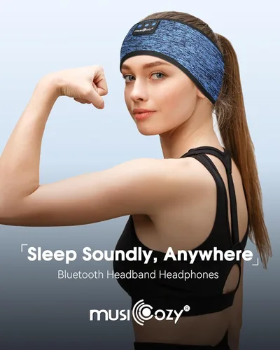 Miniatura 3 de MUSICOZY Auriculares Bluetooth 5.4 con Diadema para Deportes y Sueño, Máscara para los Ojos Inalámbrica para Dormir con Auriculares para Personas