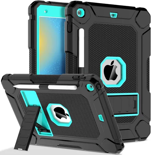 Miniatura 12 de Funda LTROP para iPad de 10.2 Pulgadas 9ª/ 8ª/ 7ª Generación (2021/2020/ 2019) con Soporte para Lápiz y Soporte, Funda Protectora Resistente Híbrida