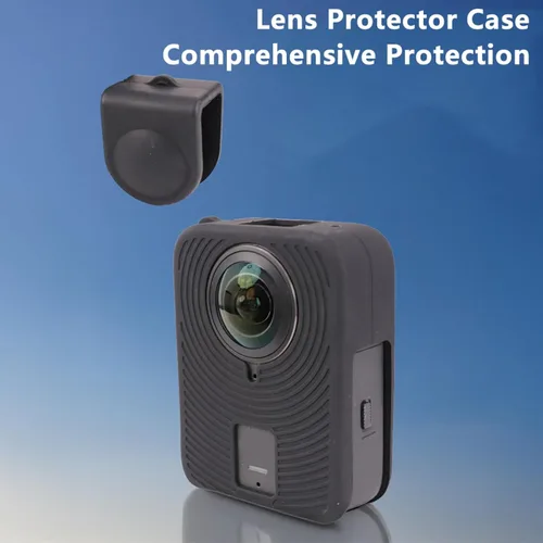 Miniatura 2 de Funda protectora de silicona para DJI OSMO 360 Action Camera Soft All-Round Cover Shell con protector abierto lateral de la batería, accesorios
