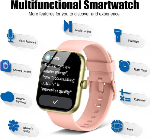 Miniatura 7 de Reloj inteligente para hombres y mujeres, versión 2026 (respuesta/hacer llamadas) 1.96 pulgadas, HD, reloj para correr, IP68 impermeable, podómetro